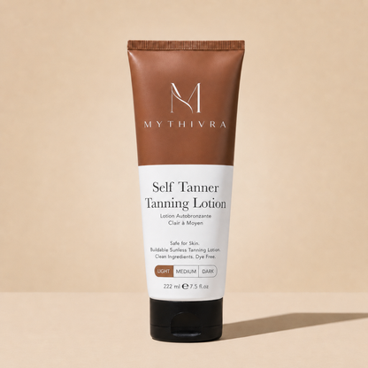 🔥Up to 75% OFF 🌞Mythivra Self Tanner Body Lotion - Gradual Natural Bronzed Sunless Tan, Hydrating Streak-Free Tanning Glow, Vegan, Cruelty-Free, Pregnancy Safe