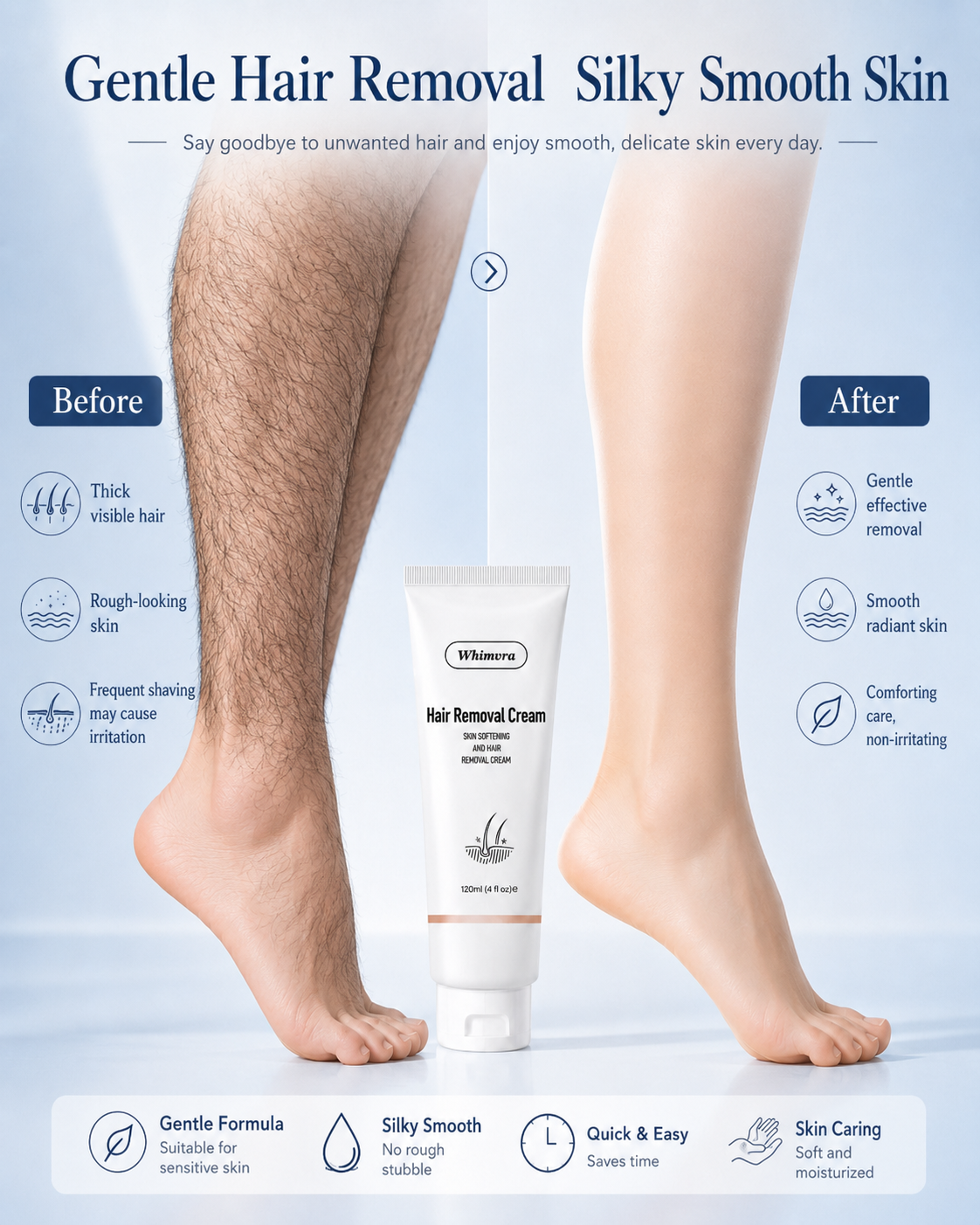 Whimvra Painless Bikini Gel Smooth Skin Without the Razor Drama ✨